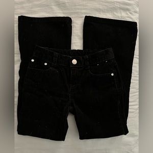 Little Girl Gymboree size 7 black corduroy slim to flare pants